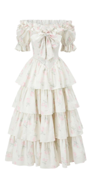 Bloom in Coral Island Corset Dress Front copy